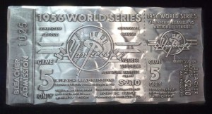 Aluminum silver ticket close