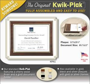 Kwik plaque